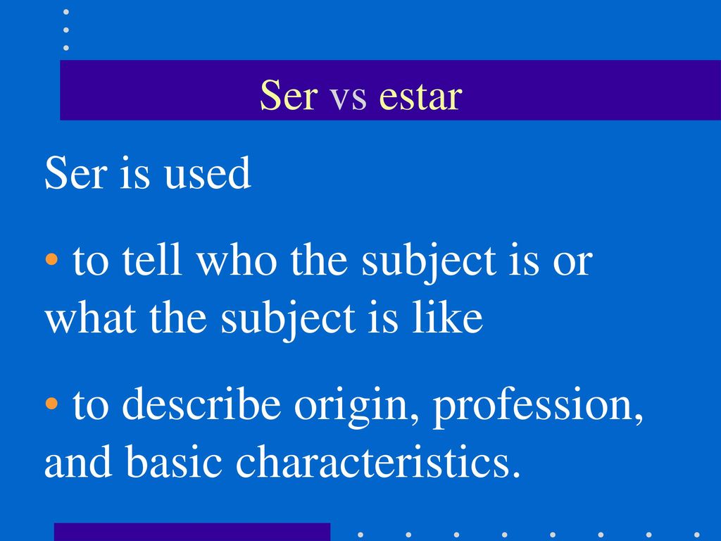 to tell who the subject is or what the subject is like