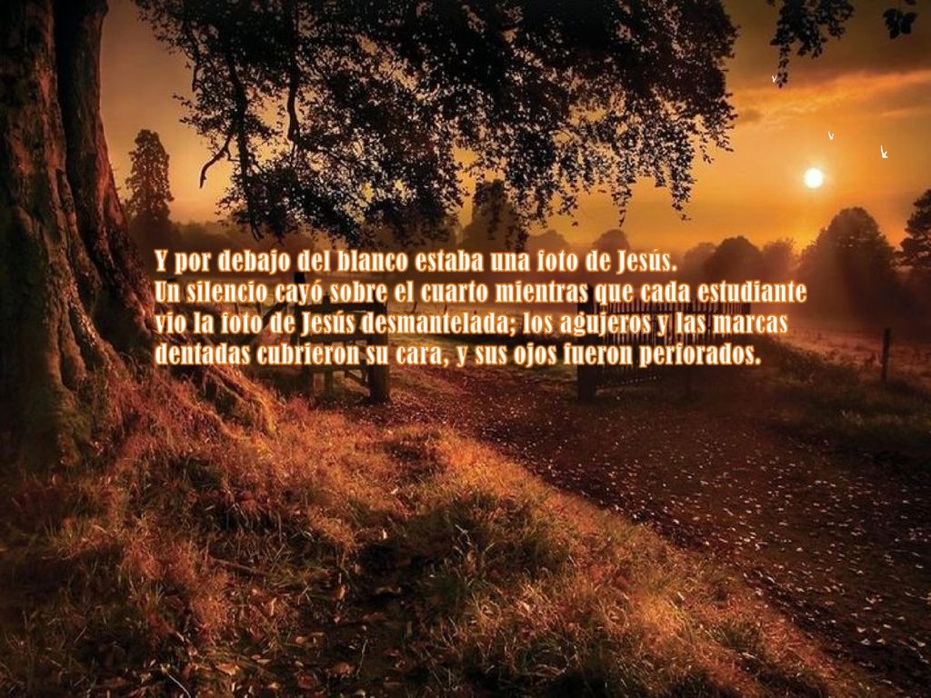 Y por debajo del blanco estaba una foto de Jesús.