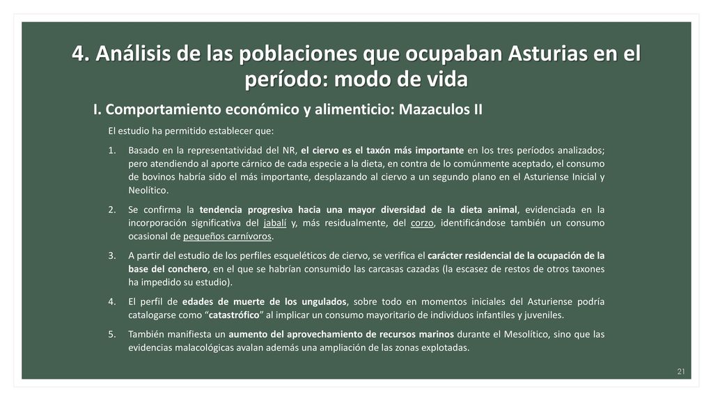 4. Análisis de las poblaciones que ocupaban Asturias en el período: modo de vida