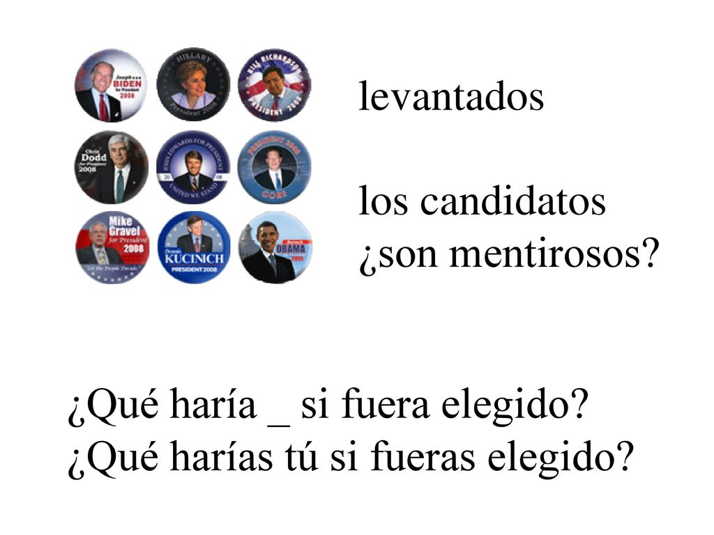 ¿Qué haría _ si fuera elegido ¿Qué harías tú si fueras elegido