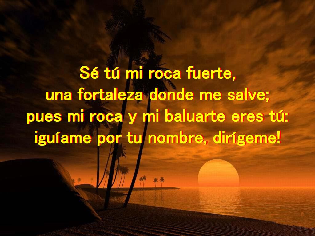 una fortaleza donde me salve; pues mi roca y mi baluarte eres tú: