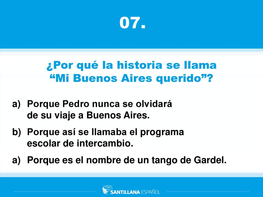 07. ¿Por qué la historia se llama Mi Buenos Aires querido