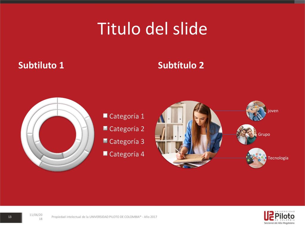 Titulo del slide Subtiluto 1 Subtítulo 2 joven Grupo Tecnología