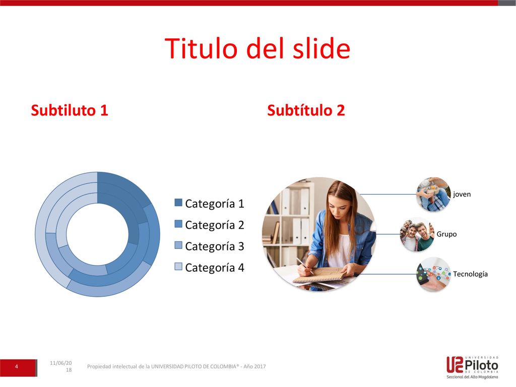 Titulo del slide Subtiluto 1 Subtítulo 2 joven Grupo Tecnología