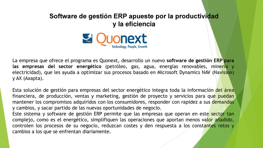 Software de gestión ERP apueste por la productividad y la eficiencia
