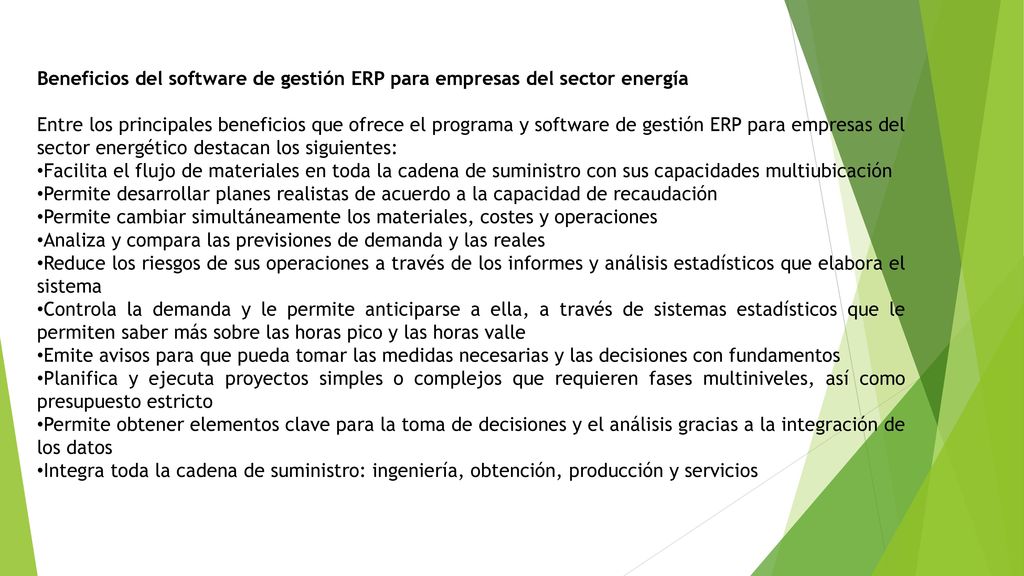 Beneficios del software de gestión ERP para empresas del sector energía
