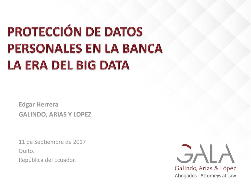 PROTECCIÓN DE DATOS PERSONALES EN LA BANCA LA ERA DEL BIG DATA