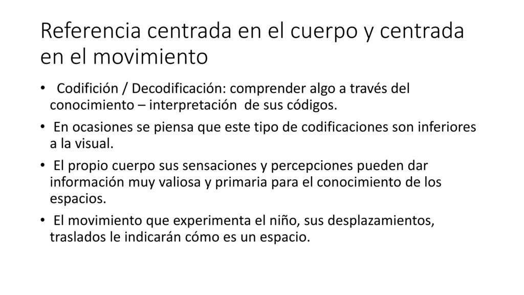 Referencia centrada en el cuerpo y centrada en el movimiento