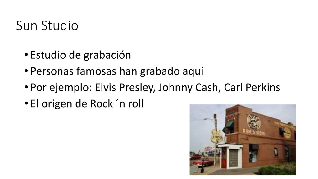 Sun Studio Estudio de grabación Personas famosas han grabado aquí