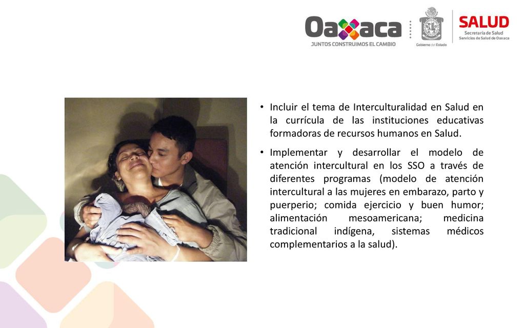 Incluir el tema de Interculturalidad en Salud en la currícula de las instituciones educativas formadoras de recursos humanos en Salud.