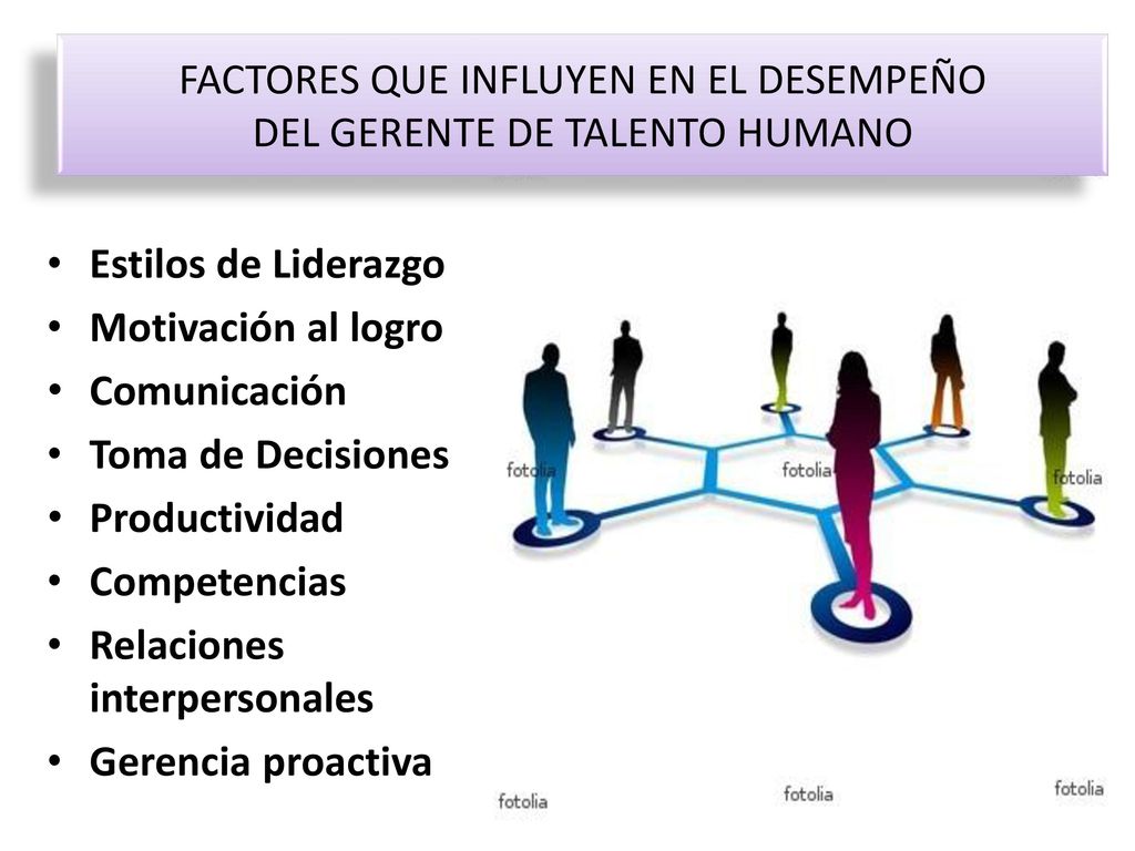 FACTORES QUE INFLUYEN EN EL DESEMPEÑO DEL GERENTE DE TALENTO HUMANO