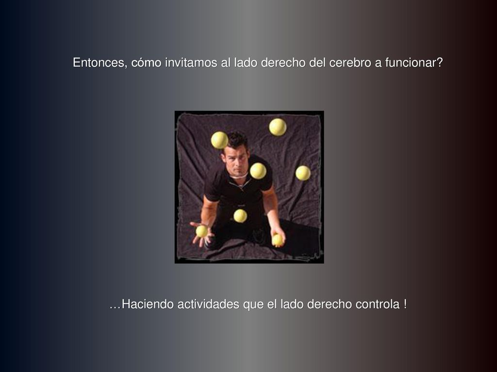 Entonces, cómo invitamos al lado derecho del cerebro a funcionar