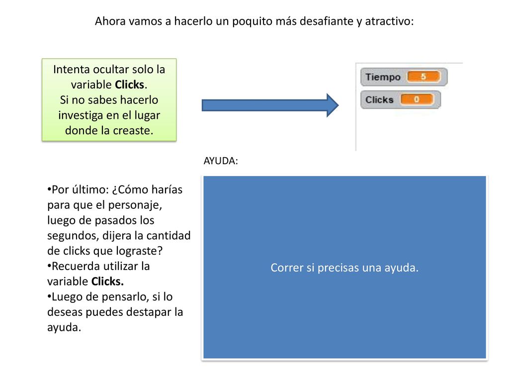 Ahora vamos a hacerlo un poquito más desafiante y atractivo: