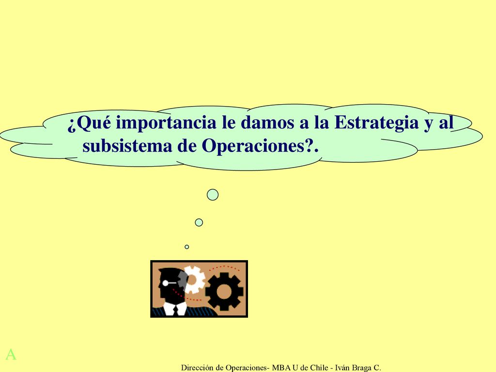 Dirección de Operaciones- MBA U de Chile - Iván Braga C.