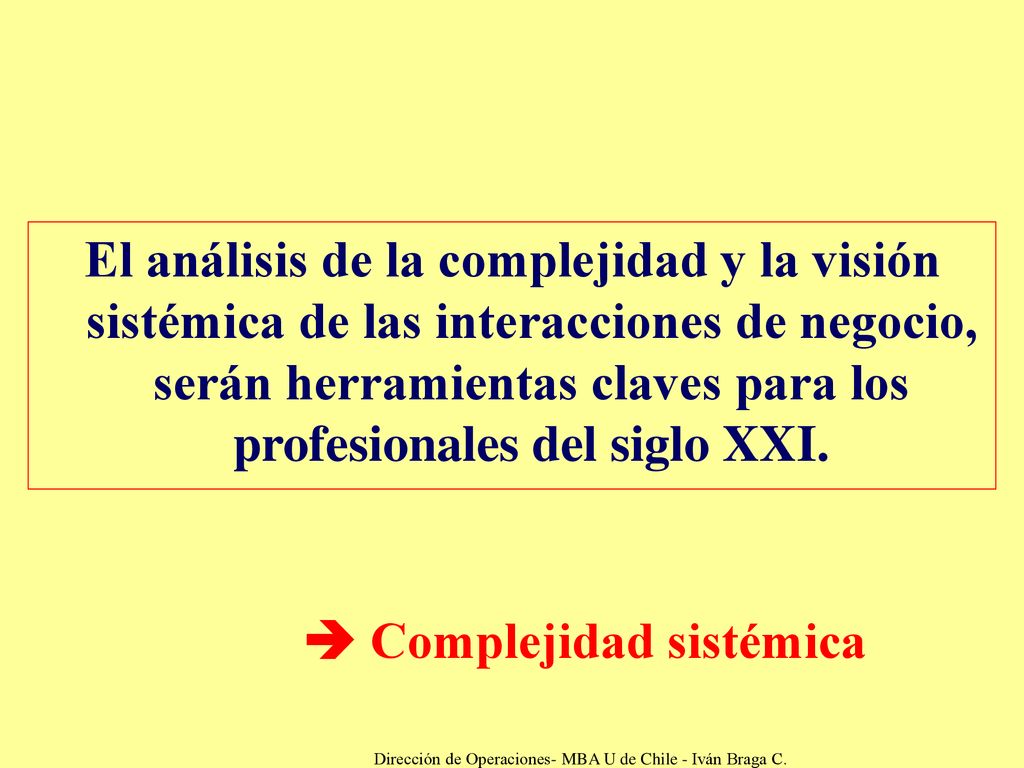 Dirección de Operaciones- MBA U de Chile - Iván Braga C.