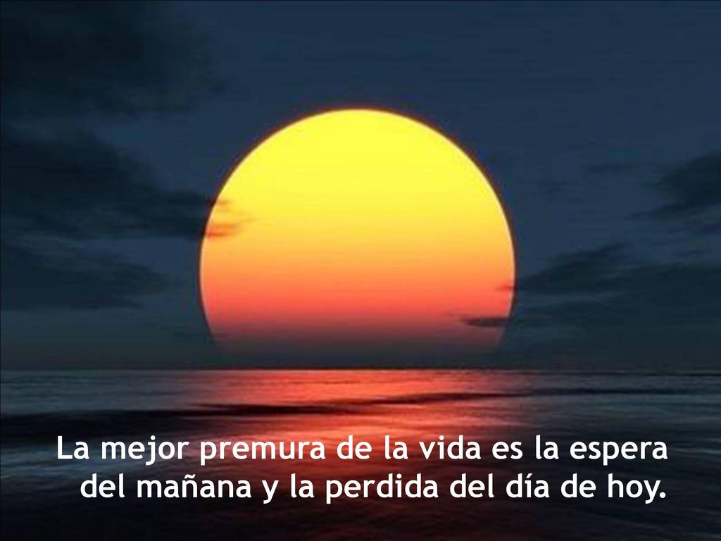 La mejor premura de la vida es la espera