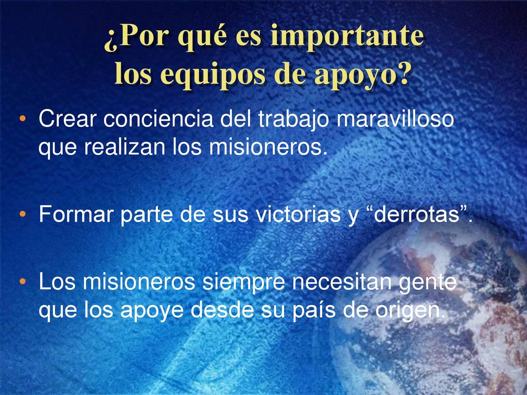 ¿Por qué es importante los equipos de apoyo