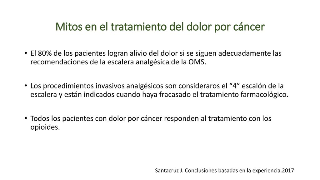 Mitos en el tratamiento del dolor por cáncer