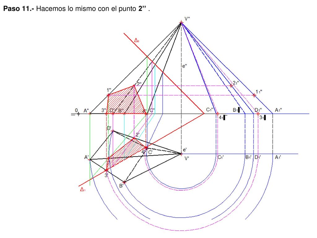 Paso 11.- Hacemos lo mismo con el punto 2’’ .