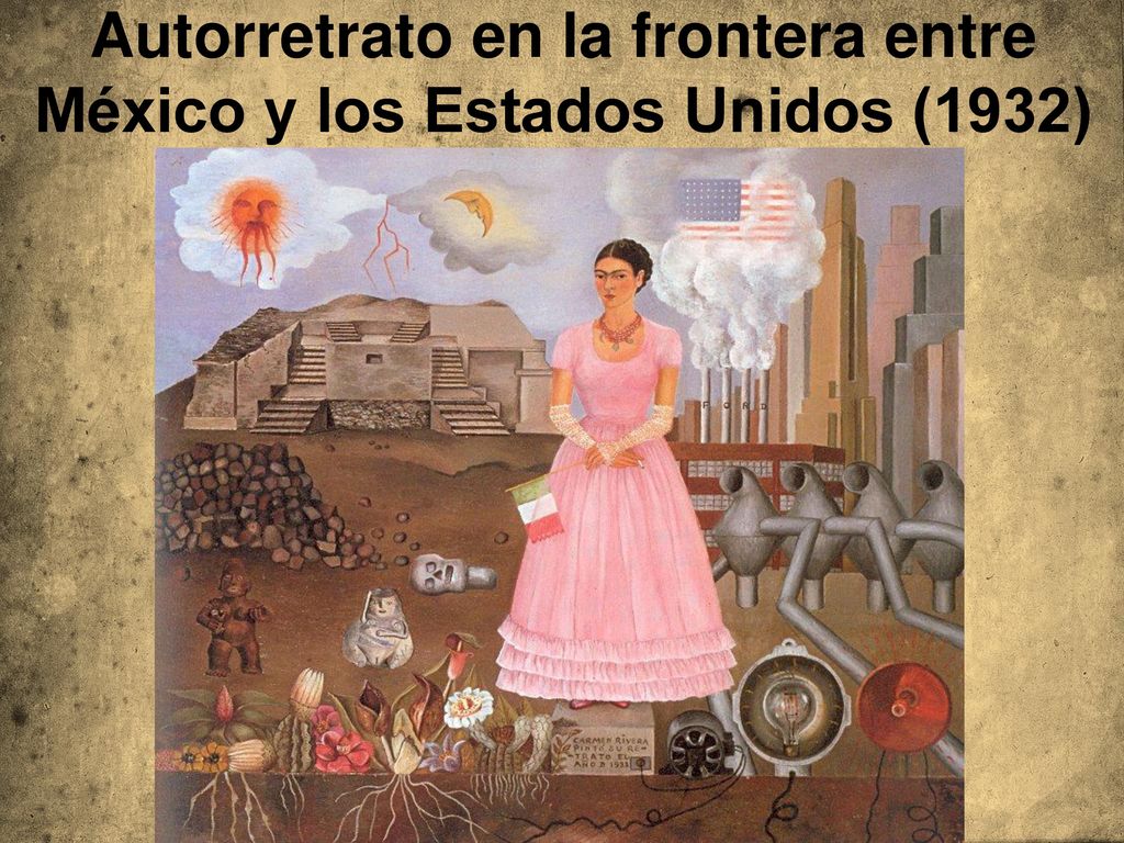 Autorretrato en la frontera entre México y los Estados Unidos (1932)
