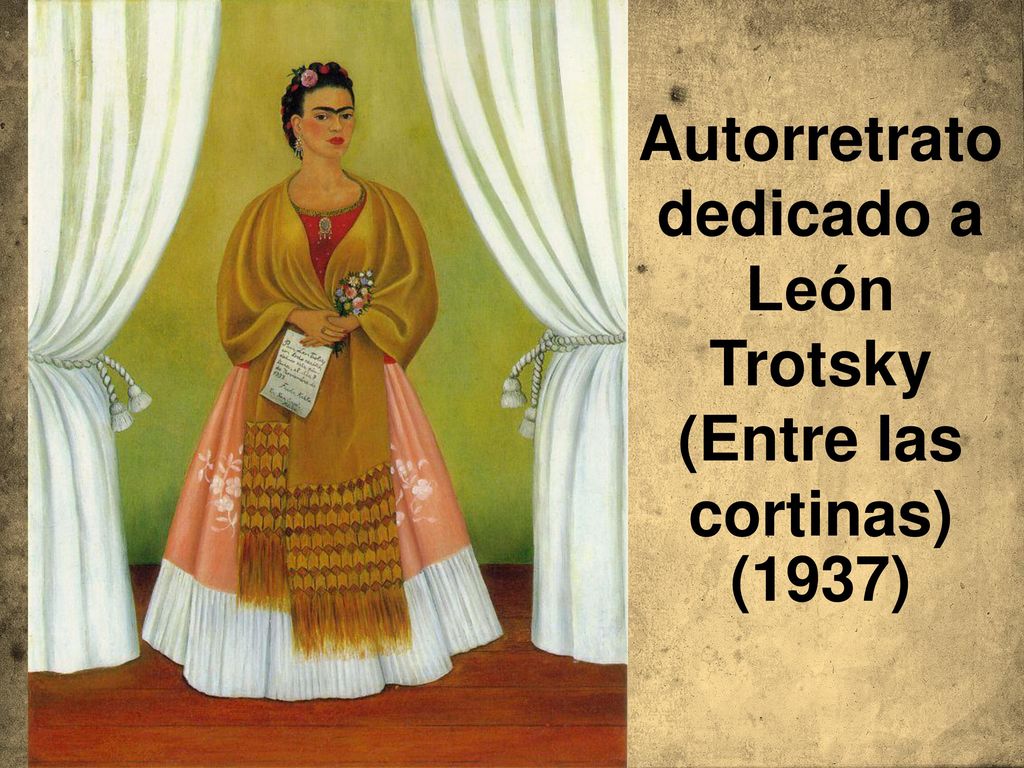 Autorretrato dedicado a León Trotsky (Entre las cortinas) (1937)