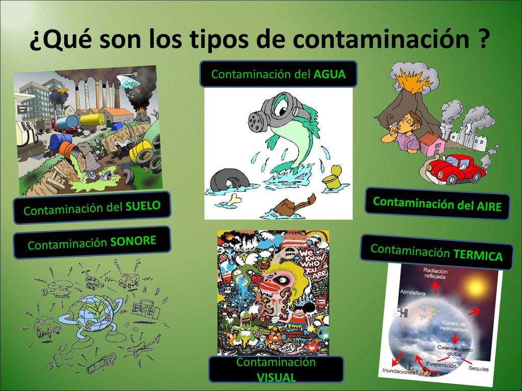 ¿Qué son los tipos de contaminación