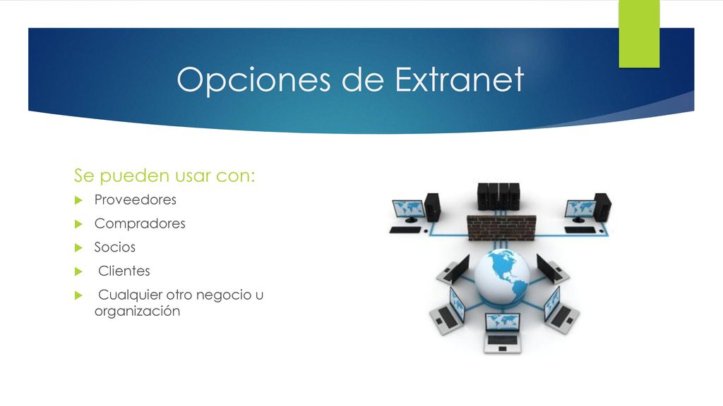 Opciones de Extranet Se pueden usar con: Proveedores Compradores