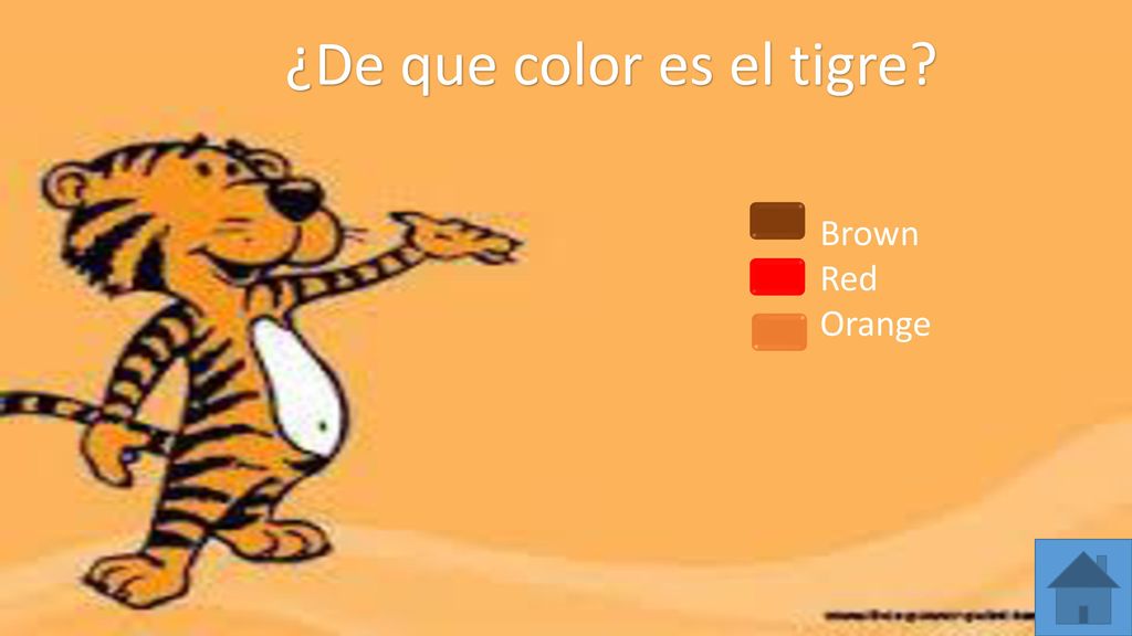 ¿De que color es el tigre