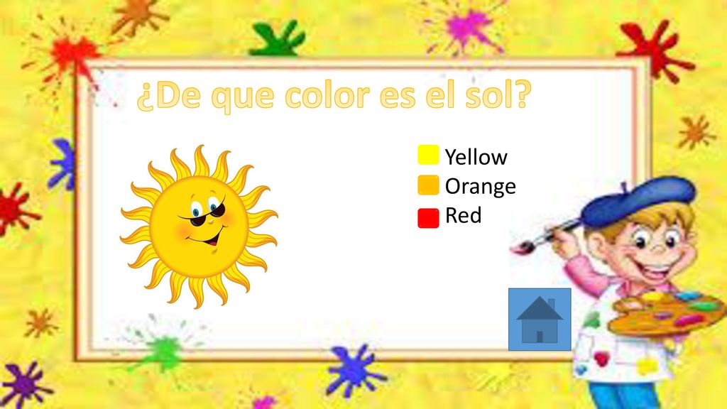 ¿De que color es el sol Yellow Orange Red