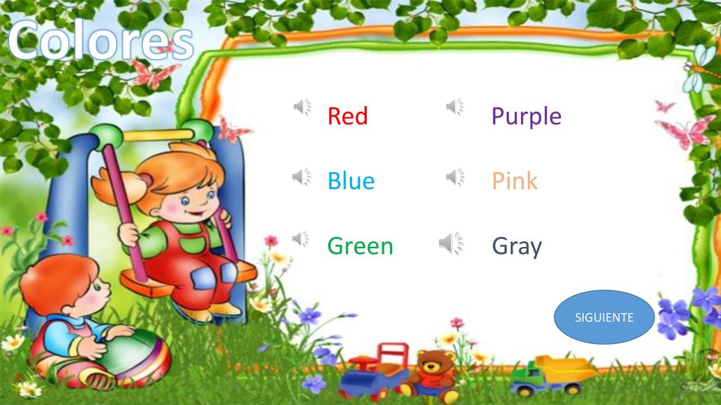 Colores Red Purple. Blue Pink.