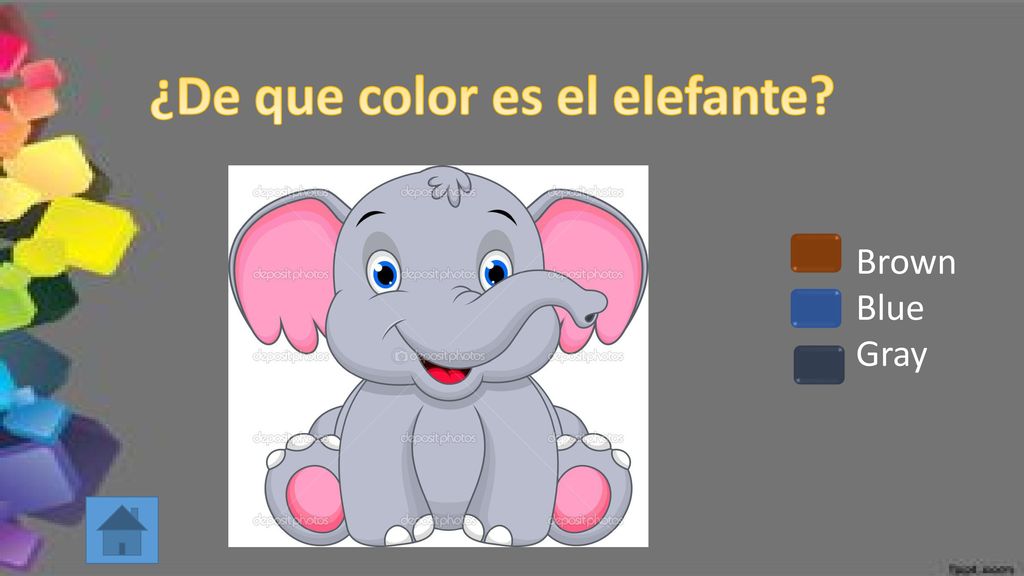 ¿De que color es el elefante