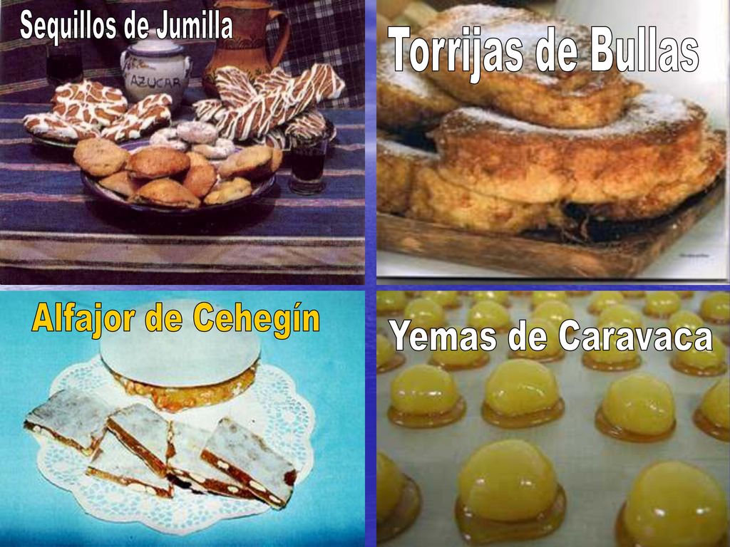 Sequillos de Jumilla Torrijas de Bullas Alfajor de Cehegín Yemas de Caravaca