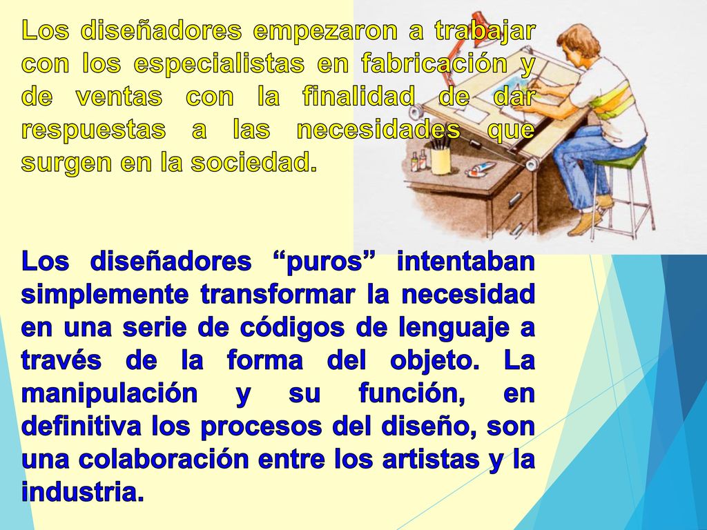 Los diseñadores empezaron a trabajar con los especialistas en fabricación y de ventas con la finalidad de dar respuestas a las necesidades que surgen en la sociedad.