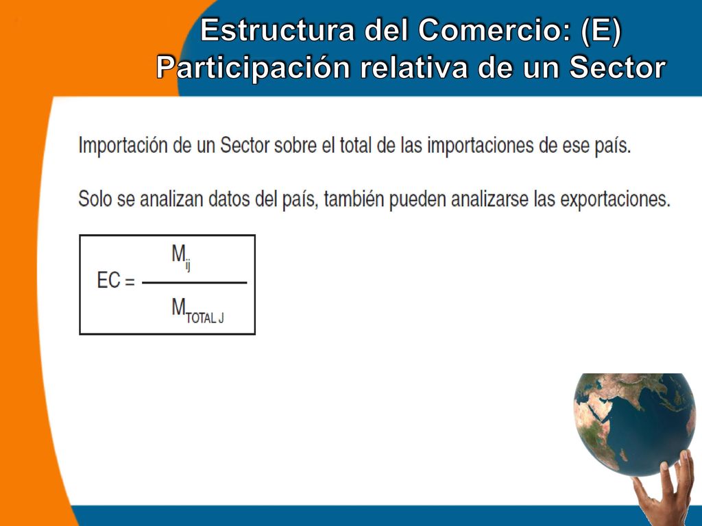 Estructura del Comercio: (E) Participación relativa de un Sector