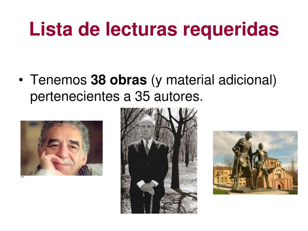 Lista de lecturas requeridas