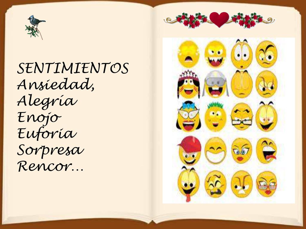 SENTIMIENTOS Ansiedad, Alegría Enojo Euforia Sorpresa Rencor…