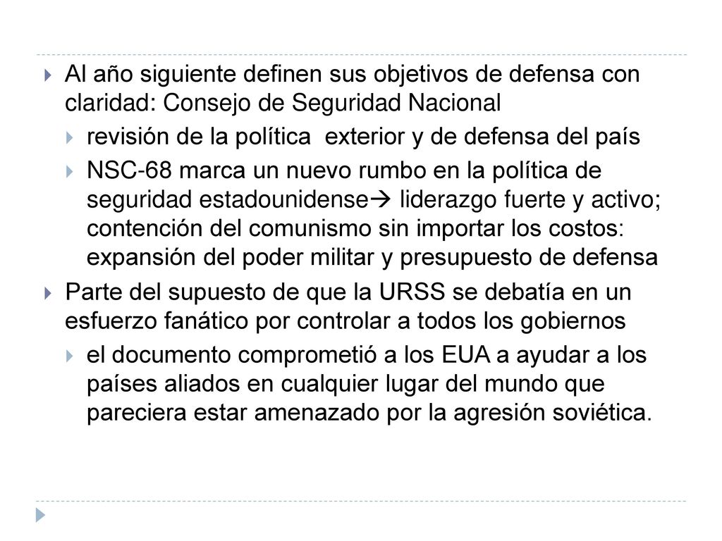 Al año siguiente definen sus objetivos de defensa con claridad: Consejo de Seguridad Nacional