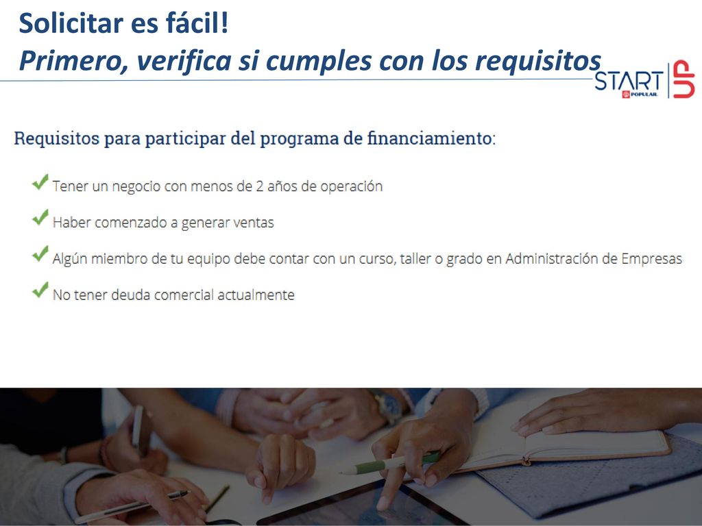 Solicitar es fácil! Primero, verifica si cumples con los requisitos