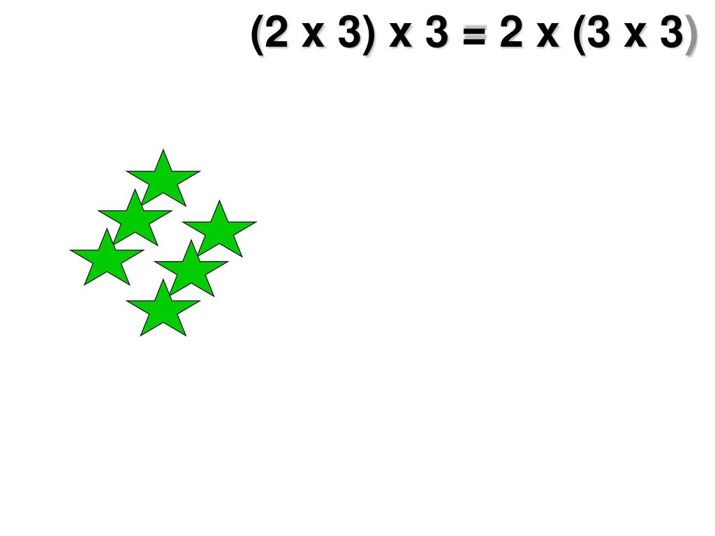(2 x 3) x 3 = 2 x (3 x 3)