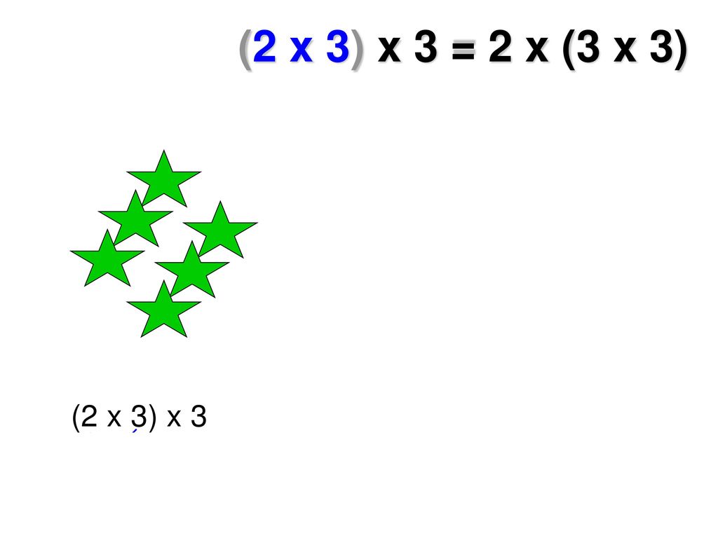 (2 x 3) x 3 = 2 x (3 x 3)