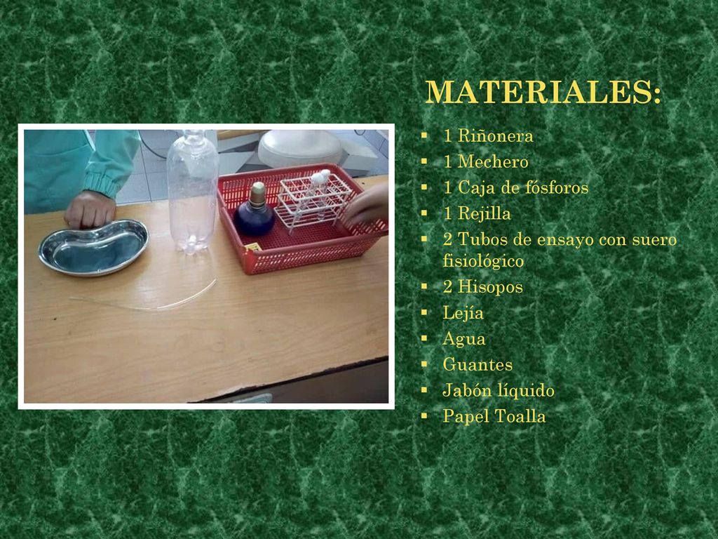 mATERIALES: 1 Riñonera 1 Mechero 1 Caja de fósforos 1 Rejilla