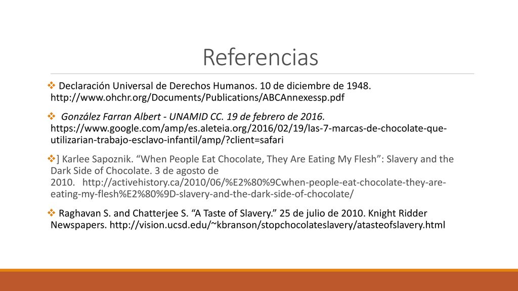 Referencias Declaración Universal de Derechos Humanos. 10 de diciembre de