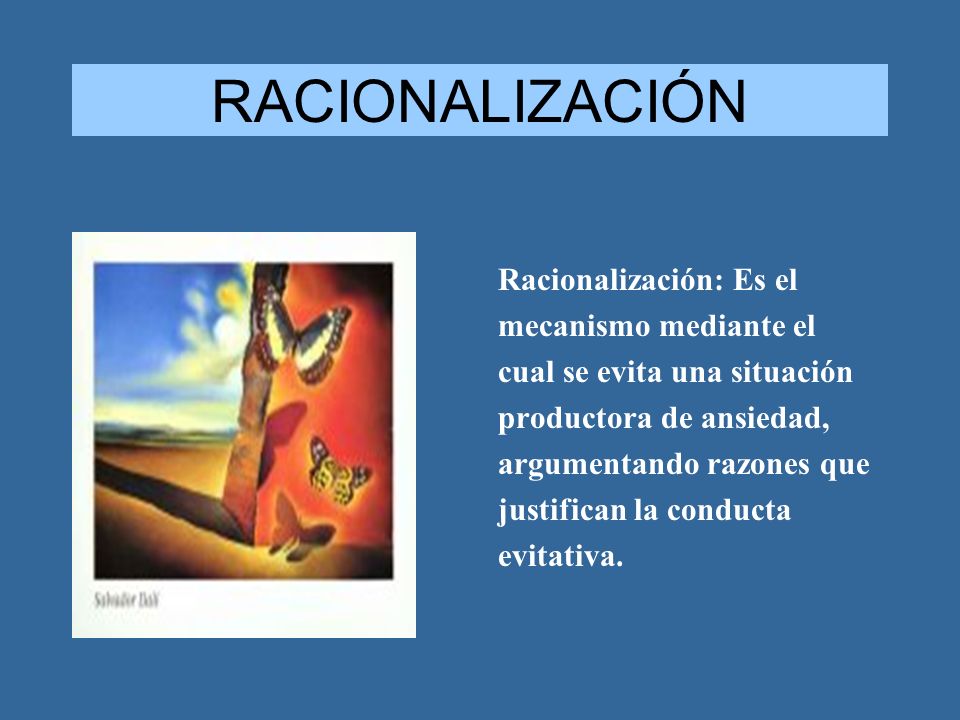 RACIONALIZACIÓN Racionalización: Es el mecanismo mediante el