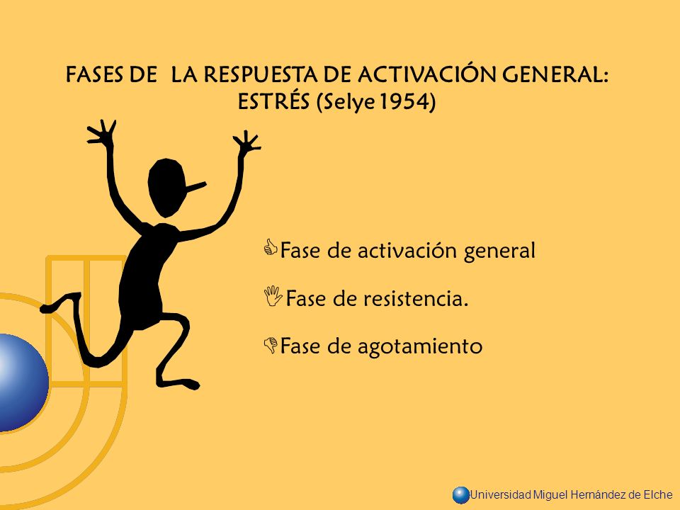 FASES DE LA RESPUESTA DE ACTIVACIÓN GENERAL: ESTRÉS (Selye 1954)
