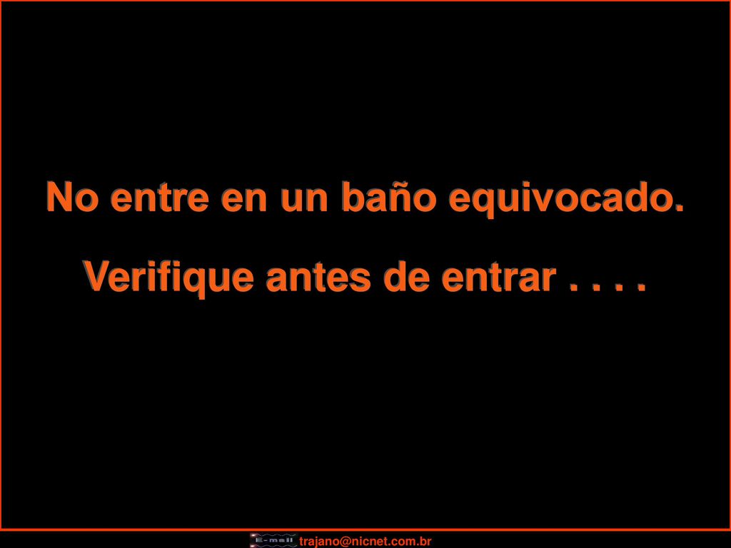 No entre en un baño equivocado. Verifique antes de entrar