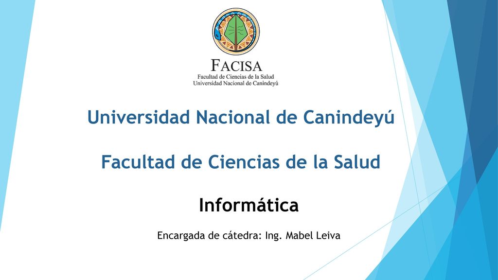 Universidad Nacional de Canindeyú Facultad de Ciencias de la Salud