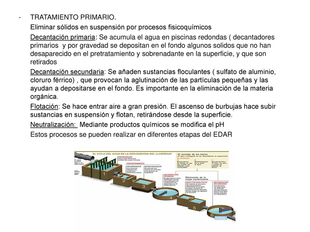 TRATAMIENTO PRIMARIO. Eliminar sólidos en suspensión por procesos fisicoquímicos.