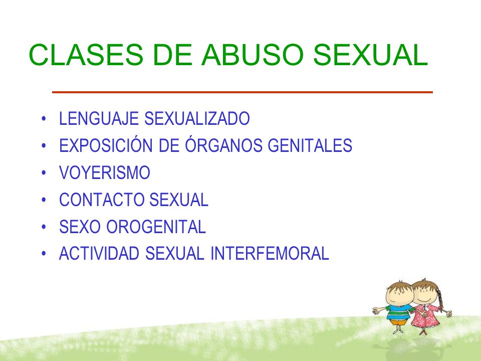 CLASES DE ABUSO SEXUAL LENGUAJE SEXUALIZADO