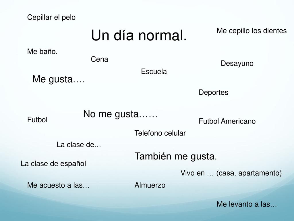 Un día normal. Me gusta…. No me gusta…… También me gusta.