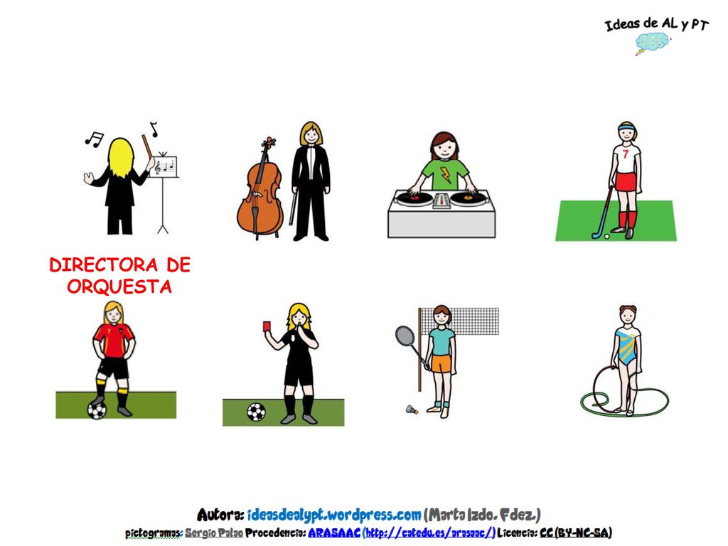 DIRECTORA DE ORQUESTA MÚSICA DJ (DISC JOCKEY) GOLFISTA FUTBOLISTA ARBITRO TENISTA GIMNASTA
